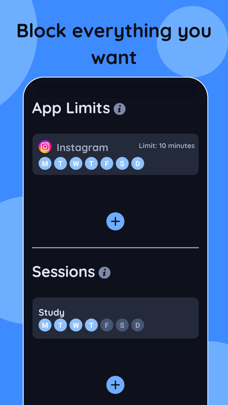 Zensu app scheduling and blocking